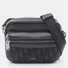 Christian Dior Dior Rider 2.0 Zip Messenger Bag Mini Oblique Jacquard Canvas And Leather Black 1204325