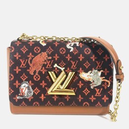 Louis Vuitton Catogram Twist MM Brown Monogram Canvas Crossbody Bag 1204271