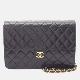 Chanel Black Lambskin Single Flap Shoulder Bag 1204251