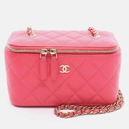 Chanel Vanity Pink Calfskin Shoulder Bag 1204253