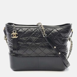 Chanel Gabrielle Large Black Leather Hobo Bag 1204246