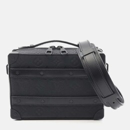 Louis Vuitton Soft Trunk Black Monogram Taurillon Leather Shoulder Bag 1204242