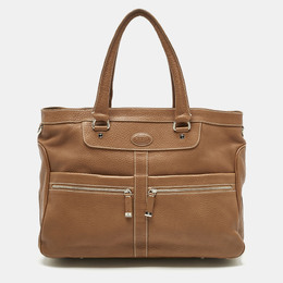 Tod's Brown Leather Miky Nomad Shopper Tote 1204177