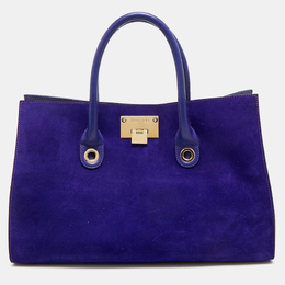 Jimmy Choo Purple Leather and Suede Riley Tote 1204154