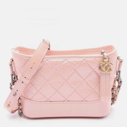 Chanel Gabrielle Small Pink Leather Hobo Bag 1204247