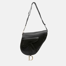 Christian Dior Black Leather Baudrier Saddle Bag 1204092