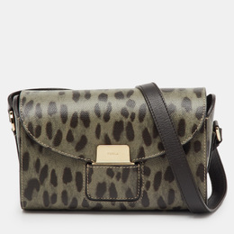 Furla Multicolor Animal Print Leather Flap Shoulder Bag 1203904