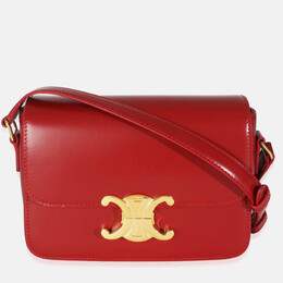 Celine Carmin Shiny Calfskin Teen Triomphe Bag 1203921