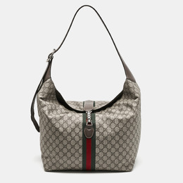 Gucci Beige/Ebony GG Supreme Canvas and Leather Medium Jackie 1961 Shoulder Bag 1203996