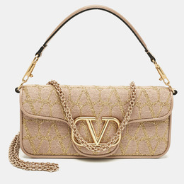 Valentino Dusty Pink Iconographe Canvas Loco Flap Bag 1203790