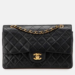 Chanel Black Medium Classic Lambskin Double Flap Bag 1203668