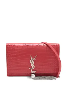 Saint Laurent 2000s Kate crocodile-effect chain-strap shoulder bag 31851315