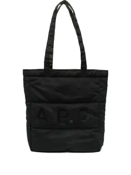 A.P.C. quilted logo tote bag 31725531