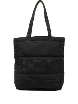 A.P.C. logo-print quilted tote bag 31682831