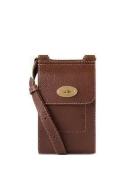 Mulberry leather-trimmed messenger bag 30679497