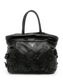Prada 2000-2025 Nappa Intarsio Flower Shopping tote bag 31868460