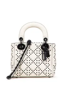 Christian Dior 2018 Mini Ultra Matte Calfskin Cannage Studded Supple Lady Dior satchel 31868356