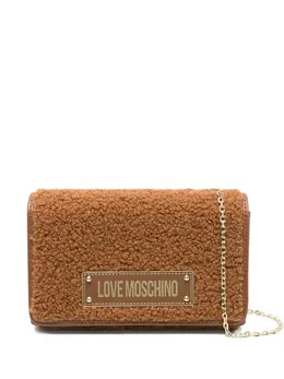 Love Moschino shearling chain-strap cross body bag 31786235