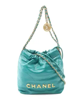Chanel 2021-2025 Mini Shiny Calfskin 22 Handbag satchel 31866348