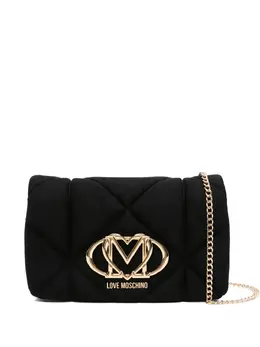 Love Moschino quilted logo-plaque cross body bag 31786210