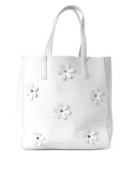 Prada 1999 floral-appliqué tote bag 31777070