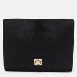 Valentino Black Calf Hair Rockstud Lock Flap Shoulder Bag 1204810