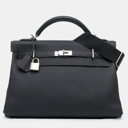 Hermes Kelly Maxi 42 Black Togo Leather Shoulder Bag 1204748