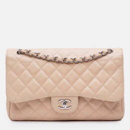 Chanel Classic Jumbo Caviar Leather Double Flap Bag 1204764