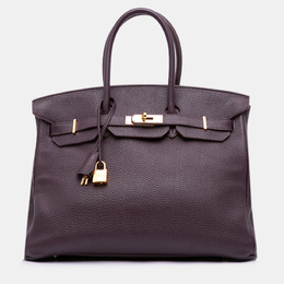 Hermes Birkin 35 Purple Togo Leather Shoulder Bag 1204755