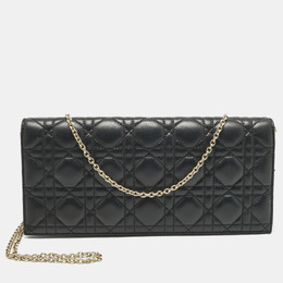 Christian Dior Black Cannage Leather Lady Christian Dior Chain Clutch 1204611