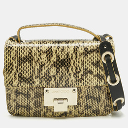 Jimmy Choo Yellow Snakeskin Rebel Crossbody Bag 1204628