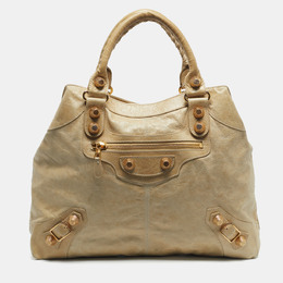 Balenciaga Cream Leather GGH Brief Tote 1204531