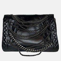 Chanel Boy Xl Black Paris-Dallas Enchained Shoulder Bag 1204483