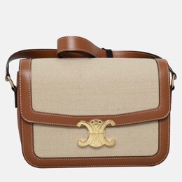Celine Triomphe Classique Canvas Leather Crossbody Bag 1204445