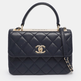 Chanel Blue Quilted Leather Small Trendy CC Flap Top Handle Bag 1204382