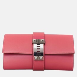 Hermes Medor 23 Tadelakt Leather Clutch Bag 1204480