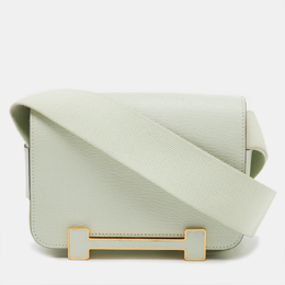 Hermes Vert Fizz Chevre Mysore Leather Gold Finish Geta Bag 1204230