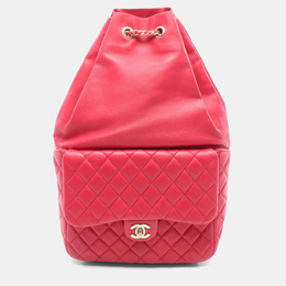 Chanel Cruise Line Red Lambskin Leather Backpack 1204284