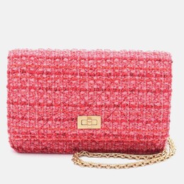 Chanel 2.55 Red Fabric Shoulder Bag 1204276