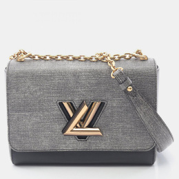 Louis Vuitton Twist MM Black/Gray Leather Shoulder Bag 1204311