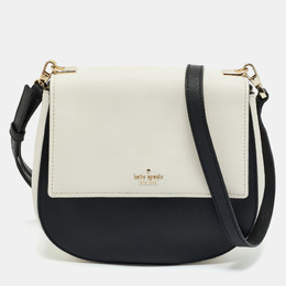 Kate Spade White/Black Leather Medium Cameron Street Byrdie Crossbody Bag 1204198