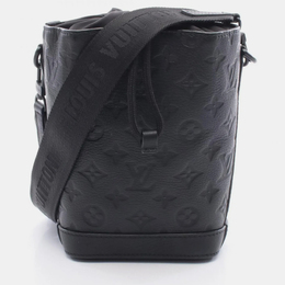 Louis Vuitton Noe Sling Black Monogram Shadow Leather Shoulder Bag 1204302