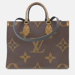Louis Vuitton On The Go MM Monogram Giant Canvas Shoulder Bag 1204292