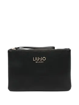 Liu Jo logo-plaque zip clutch bag 31757889