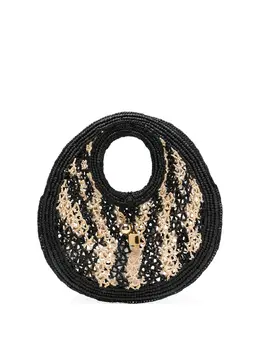Jacquemus raffia circle-handle tote bag 31168486