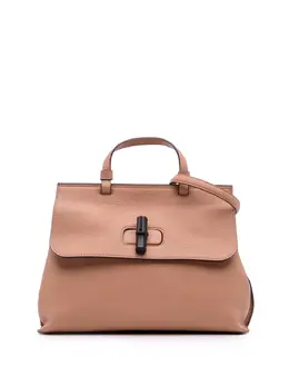 Gucci 2016-2025 Medium Leather Bamboo Daily satchel 31884926