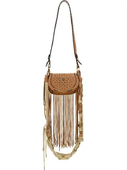 Roberto Cavalli studded fringe shoulder bag 22722445