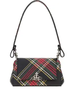 Vivienne Westwood mini Hazel plaid-print leather shoulder bag 31859970