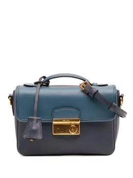 Prada 2010-2025 Bicolor Saffiano Sound Lock satchel 31885969