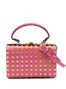 Valentino Garavani 2000-2017 Leather Rockstud Alcove Box Top Handle Bag satchel 31887104